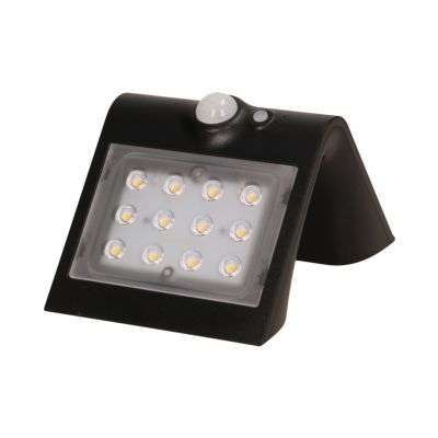SILOE LED 1,5W, lampa solarna z czujnikiem ruchu 120st, 190lm, IP65, 4000K, 1200mAh, podwójne źródło światła, czarna OR-SL-6083BLR4 ORNO (OR-SL-6083BLR4)