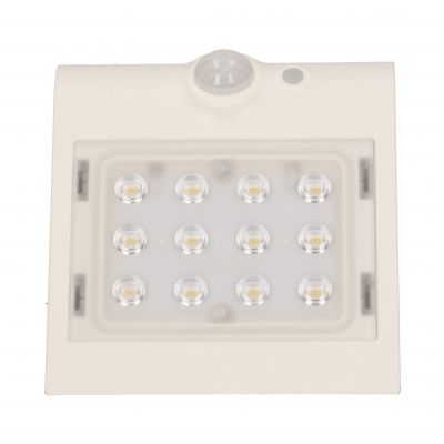 SILOE LED 1,5W, lampa solarna z czujnikiem ruchu 120st, 190lm, IP65, 4000K, 1200mAh, podwójne źródło światła, biała OR-SL-6083WLR4 ORNO (OR-SL-6083WLR4)