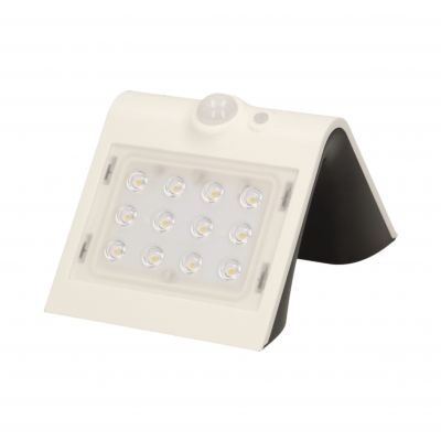 SILOE LED 1,5W, lampa solarna z czujnikiem ruchu 120st, 190lm, IP65, 4000K, 1200mAh, podwójne źródło światła, biała OR-SL-6083WLR4 ORNO (OR-SL-6083WLR4)
