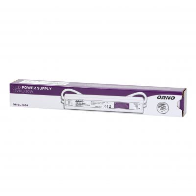 Zasilacz do oświetlenia LED 170-265V AC/12V DC 30W IP67 OR-ZL-1604 ORNO (OR-ZL-1604)