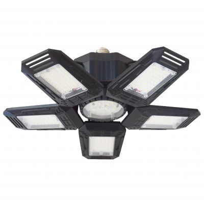 RIGEL LED, lampa warsztatowa składana 5-skrzydłowa, E27, 55W, 6500K, 4950lm WL-10 ORNO (WL-10)