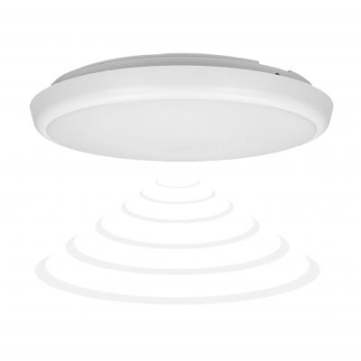 CERS LED 22W, plafon z mikrofalowym czujnikiem ruchu, 2000lm, IP65, 4000K, poliwęglan mleczny biały, AD-PL-6091WLPMM4 ORNO (AD-PL-6091WLPMM4)