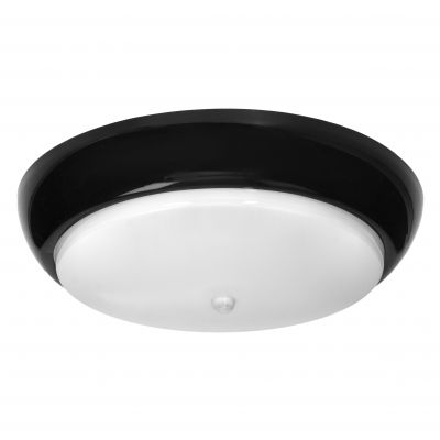 KOKO oprawa LED 12W z czujnikiem ruchu PIR, 3000K, 1100lm, czarna-polipropylen, klosz matowy-poliwęg AD-PL-6257BLPMR3 ORNO (AD-PL-6257BLPMR3)