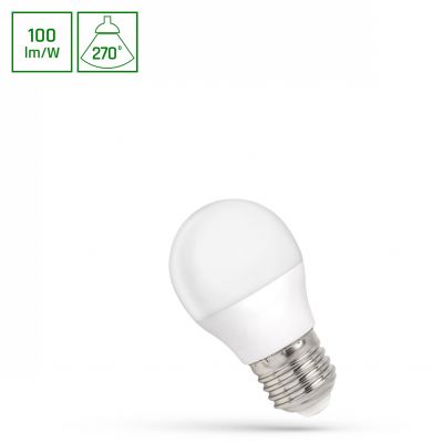 Żarówka LED KULKA E27 230V 1W 100lm 6000K zimna biel  WOJ+14450 Spectrum Led (WOJ+14450)