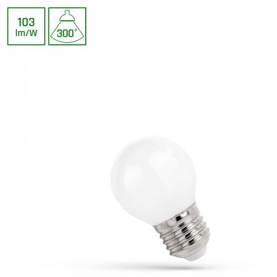 Żarówka LED kulka E-27 4W 4000K neutralna biel  WOJ+14337 Spectrum Led (WOJ+14337)