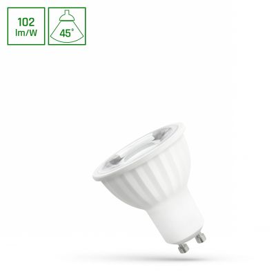 Żarówka LED z soczewką GU10 4W 45st zimna biel  WOJ+14091 Spectrum Led (WOJ+14091)