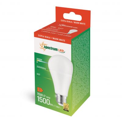 Żarówka LED E27 15W 1500lm 3000K ciepła biel (WOJ+13113)