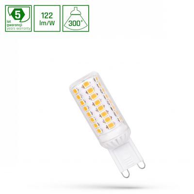 Żarówka LED G9 230V 4.5W zimna biel  WOJ+14438 Spectrum Led (WOJ+14438)