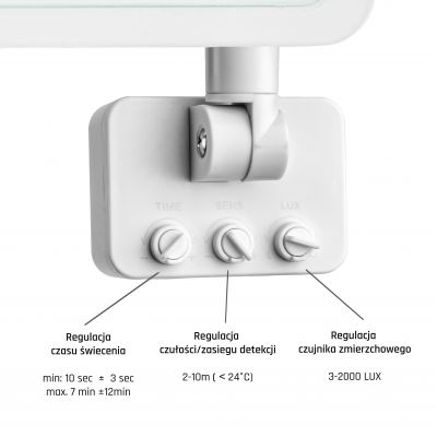 Naświetlacz halogen reflektor z czujnikiem ruchu 10W neutralna  SLI029041NW_CZUJNIK Spectrum Led (SLI029041NW_CZUJNIK)