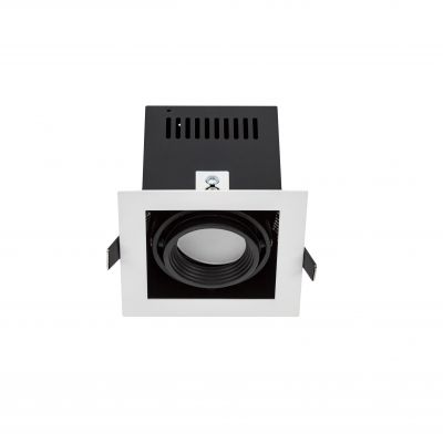 Modern Day Mini GU10 250V IP20 112x112x115mm biały środek czarny  SLIP002011 Spectrum Led (SLIP002011)