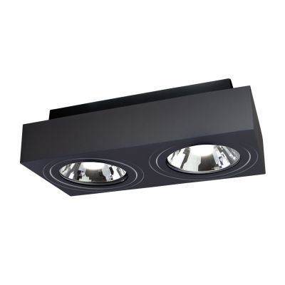 MIRORA AR111 X2 NATYNKOWA GU10 250V IP20 293X145X 85mm CZARNY prostokątna ruchoma  SLIP005050 Spectrum Led (SLIP005050)