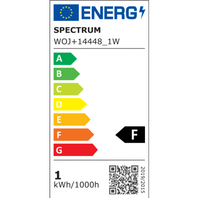 Żarówka LED kulka E27 230V 1W barwa ciepła SPECTRUM (WOJ+14448_1W)