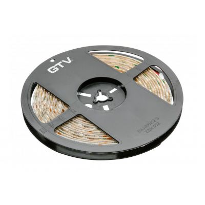 GTV TAŚMA FLASH 5050, 300 LED CIEPŁY BIAŁY, 72W WODOODPORNA 10mm, ROLKA 5m LD-5050-300-65-CB (LD-5050-300-65-CB)