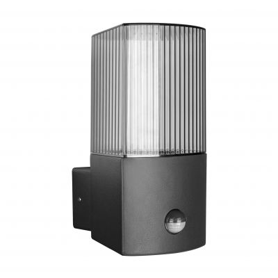 PEONIA oprawa ogrodowa hermetyczna z czujnikiem PIR E27 max. 15W IP54 czarna ORNO (AD-OP-6581BE27PPR)