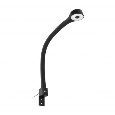 TEO lampka nocna LED 7,5W, 90 lm, 4000K, z USB, czarna AD-OM-6337L4/B ORNO (AD-OM-6337L4/B)