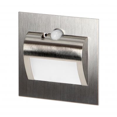 DRACO LED NEW 1,5W, oprawa schodowa podtynkowa, 12VDC, 30lm, 3000K, satyna, czujnik ruchu i zmierzch AD-OS-6164LR3/N ORNO (AD-OS-6164LR3/N)