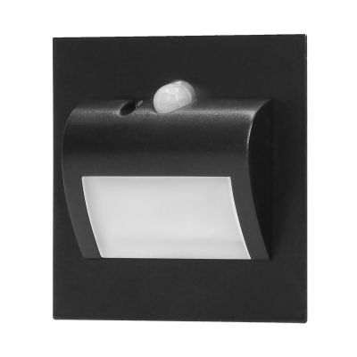 DRACO LED NEW 1,5W, oprawa schodowa podtynkowa, 12VDC, 30lm, 6000K, czarny, czujnik ruchu i zmierzch AD-OS-6164LR6/B ORNO (AD-OS-6164LR6/B)