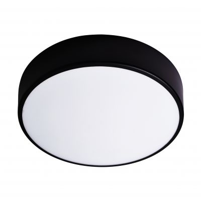 OVO plafon LED 43W, 4000K, 4750lm, czarna stal, klosz szklany matowy, IP20, O 400 AD-PL-6290BLSM4 ORNO (AD-PL-6290BLSM4)