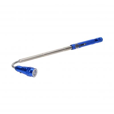 Latarka teleskopowa 17-57 cm, 3 LED, 4 x LR44, wyginana głowica, magnes WL-9 ORNO (WL-9)