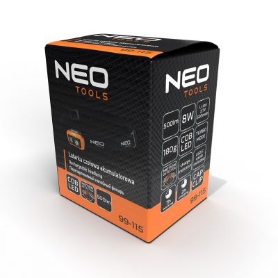 Latarka czołowa akumulatorowa 500 lm USB COB LED 99-115 NEO TOOLS GTX (99-115)