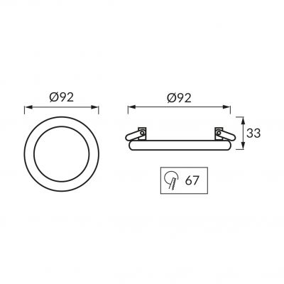 Sufitowa oprawa punktowa VIKI C CHROME IDEUS (03181)