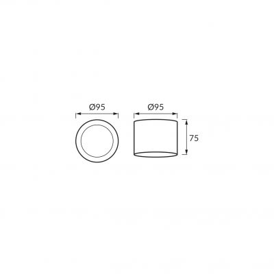 Oprawa sufitowa SMD LED SANDRA CZARNA  4000K 03523 IDEUS (03523)