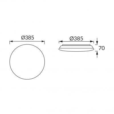 Plafoniera SMD LED KIDI LED COSMOS 28W 4000K IDEUS (03648)