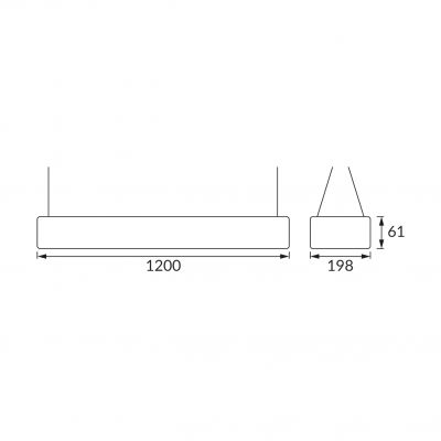 Wisząca oprawa oświetleniowa SMD LED FLARA LED 45W BLACK 4000K IDEUS (03634)