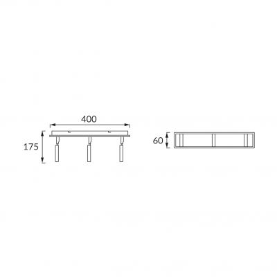 Oprawa ścienno-sufitowa SMD LED KENT LED 3L 3000K 02771 IDEUS (02771)