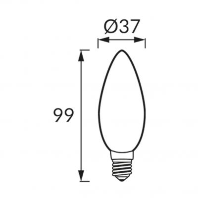 VELA LED E14 6W 3000K (02801)