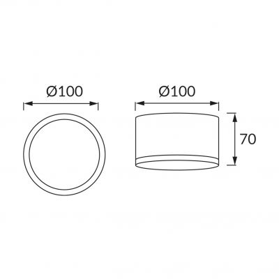 Oprawa sufitowa natynkowa ROLEN LED  BIAŁA 4000K 03108 IDEUS (03108)