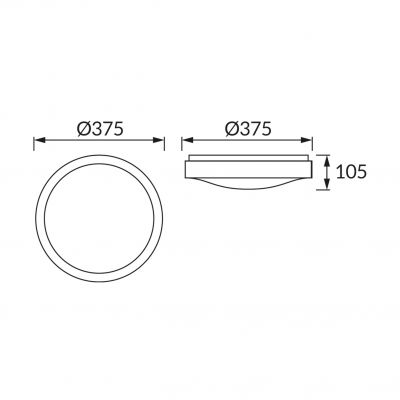 Plafoniera SMD LED ALEX LED C 24W 4000K IDEUS (03564)