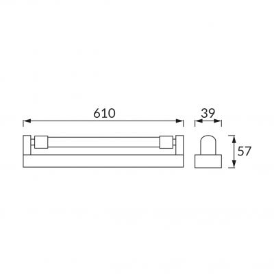 Belka do tub LED TUBI LED 9W 4000K IDEUS (03547)