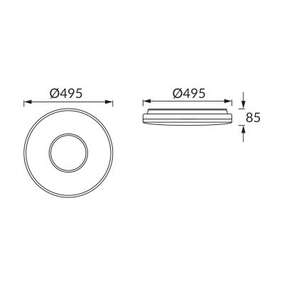 Plafoniera SMD LED OPERA LED C 48W 4000K IDEUS (03636)