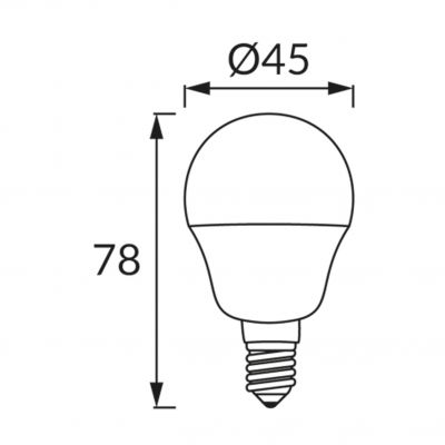 Lampa z diodami SMD LED ULKE LED E14 4W 4500K IDEUS (03663)