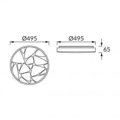 Plafoniera SMD LED MINERAL LED C 48W IDEUS (03726)