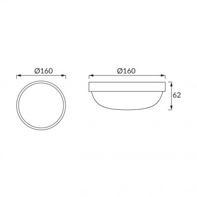 Plafoniera hermetyczna LED MARKUS LED C 7W 4500K IDEUS (03510)