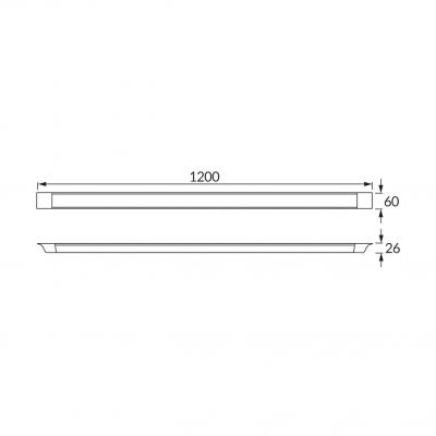 Oświetleniowa oprawa liniowa SMD LED BARY LED 36W 4000K IDEUS (03588)