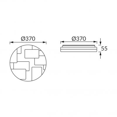 Plafoniera SMD LED TETRIS LED C 24W 4000K IDEUS (03641)