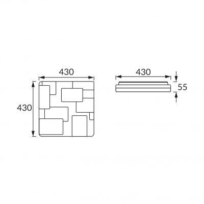 Plafoniera SMD LED TETRIS LED D 36W 4000K IDEUS (03643)