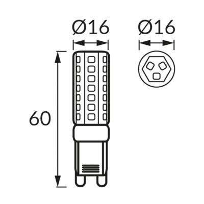 Lampa z diodami SMD LED BOB SMD LED G9 5,5W 6500K IDEUS (03681)