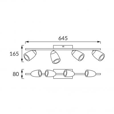 Oprawa ścienno-sufitowa SMD LED RUDA LED 4I 3000K (02843)