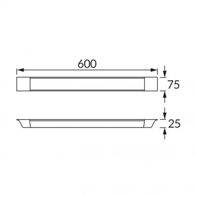 FLAT LED 20W 4000K (60 cm - długość) oświetleniowa oprawa liniowa 02914 IDEUS (02914)