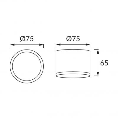 Oprawa sufitowa SMD LED ROLEN LED 3W 4000K 03107 IDEUS (03107)