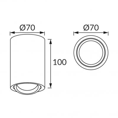 Oprawa sufitowa BEMOL DWL GU10 WHITE biała 03537 IDEUS (03537)