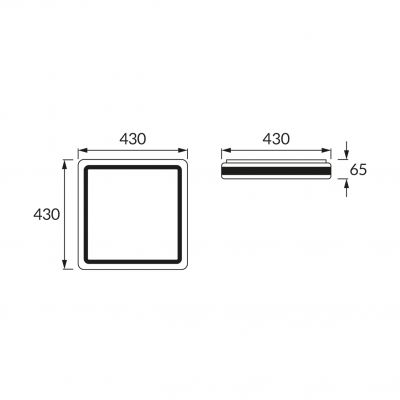 Ideus plafon łazienkowy LED Aurelia D 48W 3120lm 4000K IP44 03817 IDEUS (03817)