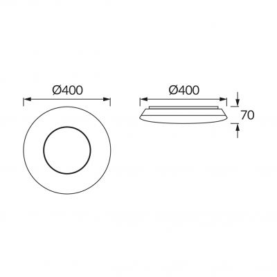 Plafoniera SMD LED RINGE LED 24W 4000K IDEUS (03283)