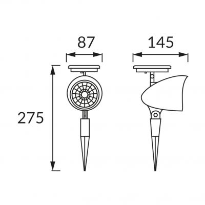 Lampa solarna LED IBRA LED 0,18W 6500K IDEUS (03549)