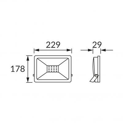 Naświetlacz SMD LED KROMA LED 50W GREY 6500K IDEUS (03703)