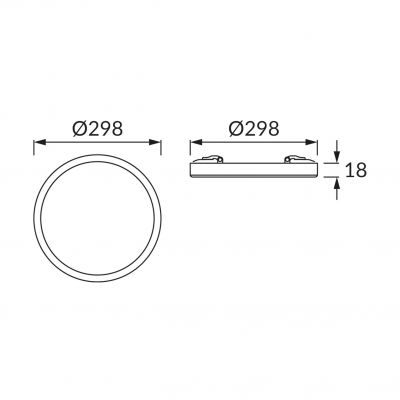 Oprawa sufitowa SMD LED OLGA LED C 24W WHITE CCT IDEUS (03769)